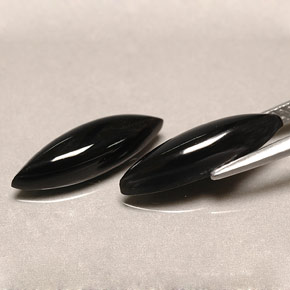  ct natürliche schwarzer Achat-Edelsteine, Marquise, Lichtundurchlässig