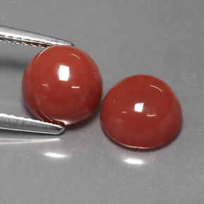  ct natürliche Orange Achat-Edelsteine, Rund Schliff, Lichtundurchlässig