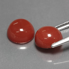  ct natürliche Orange Achat-Edelsteine, Rund Schliff, Lichtundurchlässig