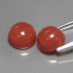  ct natürliche Orange Achat-Edelsteine, Rund Schliff, Lichtundurchlässig