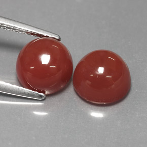  ct natürliche bräunlich-orange Achat-Edelsteine, Rund Schliff, Lichtundurchlässig