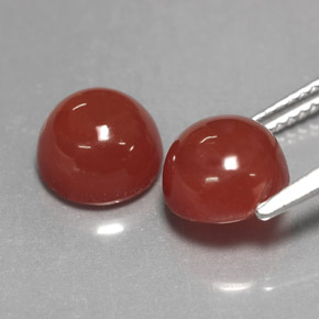  ct natürliche bräunlich-orange Achat-Edelsteine, Rund Schliff, Lichtundurchlässig