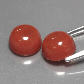  ct natürliche orangefarbener Achat-Edelsteine, Rundschliff, Lichtundurchlässig
