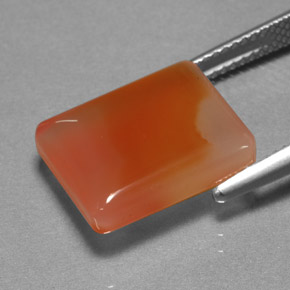 9,32 ctw natürlicher orangefarbener Achat, Transparent, Transparent / Lichtdurchlässig