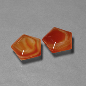  ct natürliche orangefarbener Achat-Edelsteine, Fantasieschliff, Lichtdurchlässig