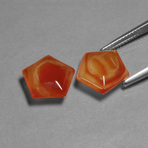  ct natürliche orangefarbener Achat-Edelsteine, Fantasieschliff, Lichtdurchlässig