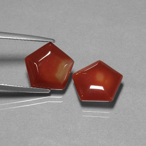  ct natürliche orangefarbener Achat-Edelsteine, Fantasieschliff, Lichtdurchlässig