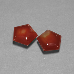  ct natürliche orangefarbener Achat-Edelsteine, Fantasieschliff, Lichtdurchlässig
