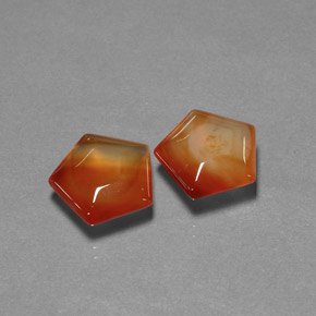  ct natürliche orangefarbener Achat-Edelsteine, Fantasieschliff, Lichtdurchlässig