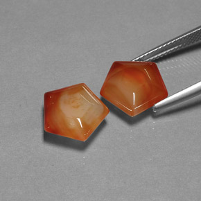  ct natürliche orangefarbener Achat-Edelsteine, Fantasieschliff, Lichtdurchlässig