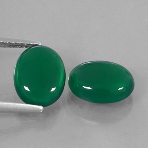  ct natürliche grüner Achat-Edelsteine, Oval Schliff, Lichtdurchlässig
