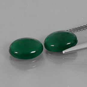  ct natürliche grüner Achat-Edelsteine, Oval Schliff, Lichtdurchlässig