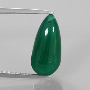 6,16 ctw natürlicher grüner Achat, Transparent, Transparent / Lichtdurchlässig