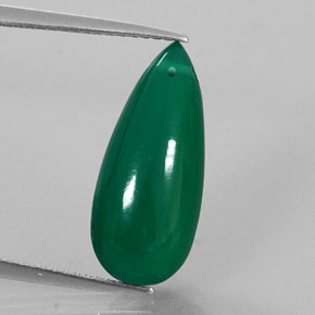 7,51 ctw natürlicher grüner Achat, Transparent, Transparent / Lichtdurchlässig