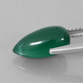 9,17 ctw natürlicher Grün Achat, Transparent, Transparent / Lichtdurchlässig