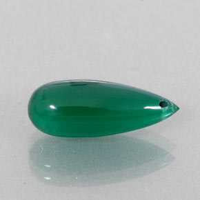 4,34 ctw natürlicher grüner Achat, Transparent, Transparent / Lichtdurchlässig