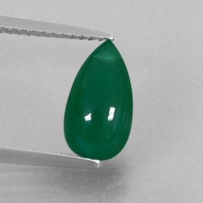 2,56 ctw natürlicher grüner Achat, Transparent, Transparent / Lichtdurchlässig