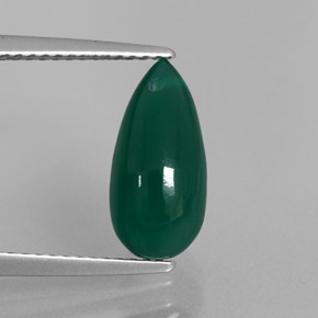 3,28 ctw natürlicher grüner Achat, Transparent, Transparent / Lichtdurchlässig