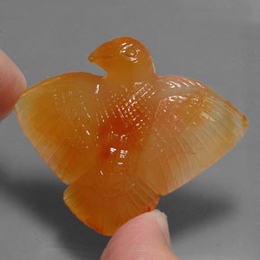 74,60 ctw natürlicher orangefarbener Achat, Transparent, Transparent / Lichtdurchlässig