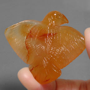 74,60 ctw natürlicher orangefarbener Achat, Transparent, Transparent / Lichtdurchlässig
