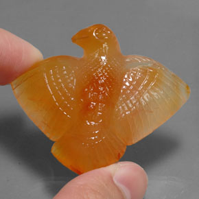 74,60 ctw natürlicher orangefarbener Achat, Transparent, Transparent / Lichtdurchlässig
