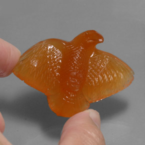65,43 ctw natürlicher orangefarbener Achat, Transparent, Transparent / Lichtdurchlässig