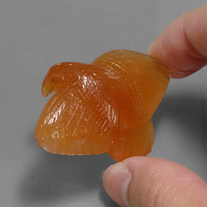 65,43 ctw natürlicher orangefarbener Achat, Transparent, Transparent / Lichtdurchlässig