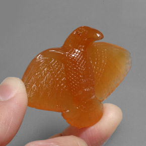 65,43 ctw natürlicher orangefarbener Achat, Transparent, Transparent / Lichtdurchlässig