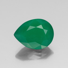 6,96 ctw natürlicher grüner Achat, Transparent, Transparent / Lichtdurchlässig