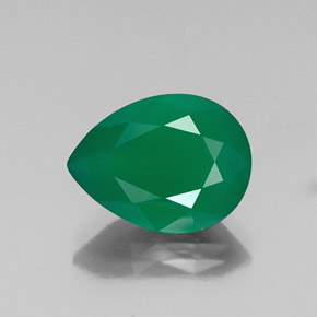 6,88 ctw natürlicher grüner Achat, Transparent, Transparent / Lichtdurchlässig