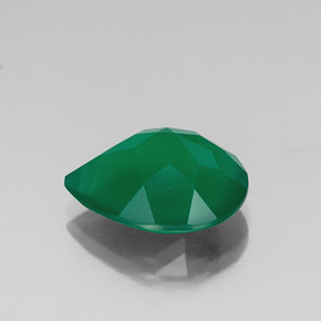 6,88 ctw natürlicher grüner Achat, Transparent, Transparent / Lichtdurchlässig
