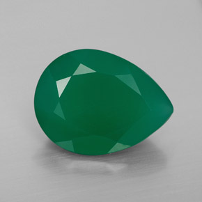 7,40 ctw natürlicher grüner Achat, Transparent, Transparent / Lichtdurchlässig