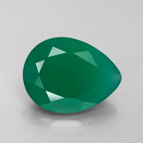 6,64 ctw natürlicher grüner Achat, Transparent, Transparent / Lichtdurchlässig