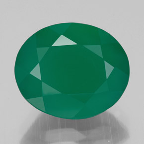 4,52 ctw natürlicher grüner Achat, Transparent, Transparent / Lichtdurchlässig