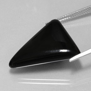 16,78 ctw natürlicher schwarzer Achat, Trillion, Lichtundurchlässig