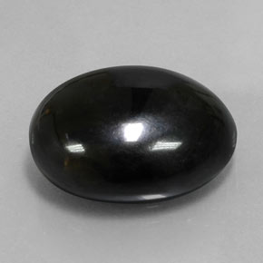 18,59 ctw natürlicher schwarzer Achat, Oval Schliff, Lichtundurchlässig