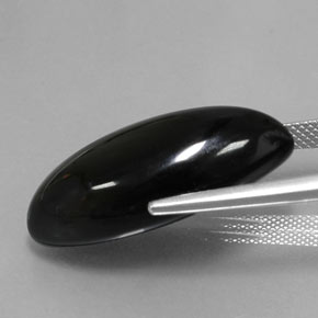 20,63 ctw natürlicher schwarzer Achat, Marquise, Lichtundurchlässig