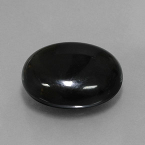 10,40 ctw natürlicher schwarzer Achat, Oval Schliff, Lichtundurchlässig