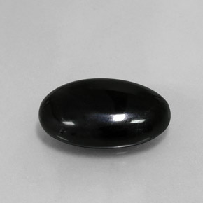 13,65 ctw natürlicher schwarzer Achat, Oval Schliff, Lichtundurchlässig