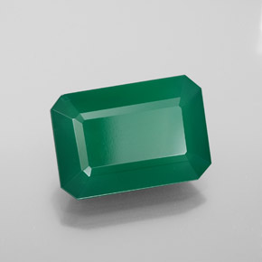 6,10 ctw natürlicher grüner Achat, Transparent, Transparent / Lichtdurchlässig