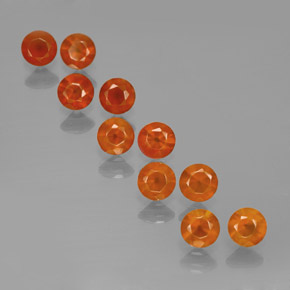  ct natürliche orangefarbener Achat-Edelsteine, Rundschliff, Transparent