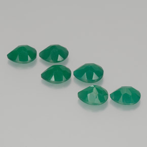  ct natürliche Grün Achat-Edelsteine, Birnenform, Lichtdurchlässig