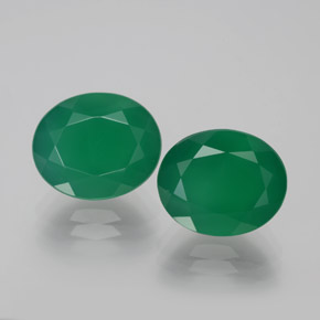  ct natürliche grüner Achat-Edelsteine, Oval Schliff, Transparent