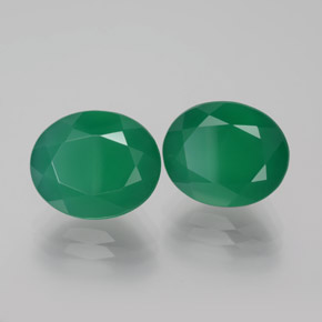  ct natürliche grüner Achat-Edelsteine, Oval Schliff, Transparent