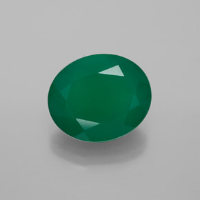 4,31 ctw natürlicher grüner Achat, Oval Schliff, Transparent