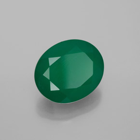 4,31 ctw natürlicher grüner Achat, Oval Schliff, Transparent