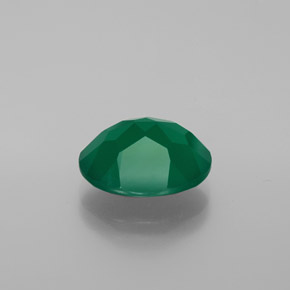 4,31 ctw natürlicher grüner Achat, Oval Schliff, Transparent