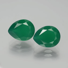  ct natürliche grüner Achat-Edelsteine, Birnenform, Transparent