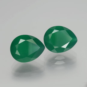  ct natürliche grüner Achat-Edelsteine, Birnenform, Transparent
