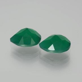  ct natürliche grüner Achat-Edelsteine, Birnenform, Transparent